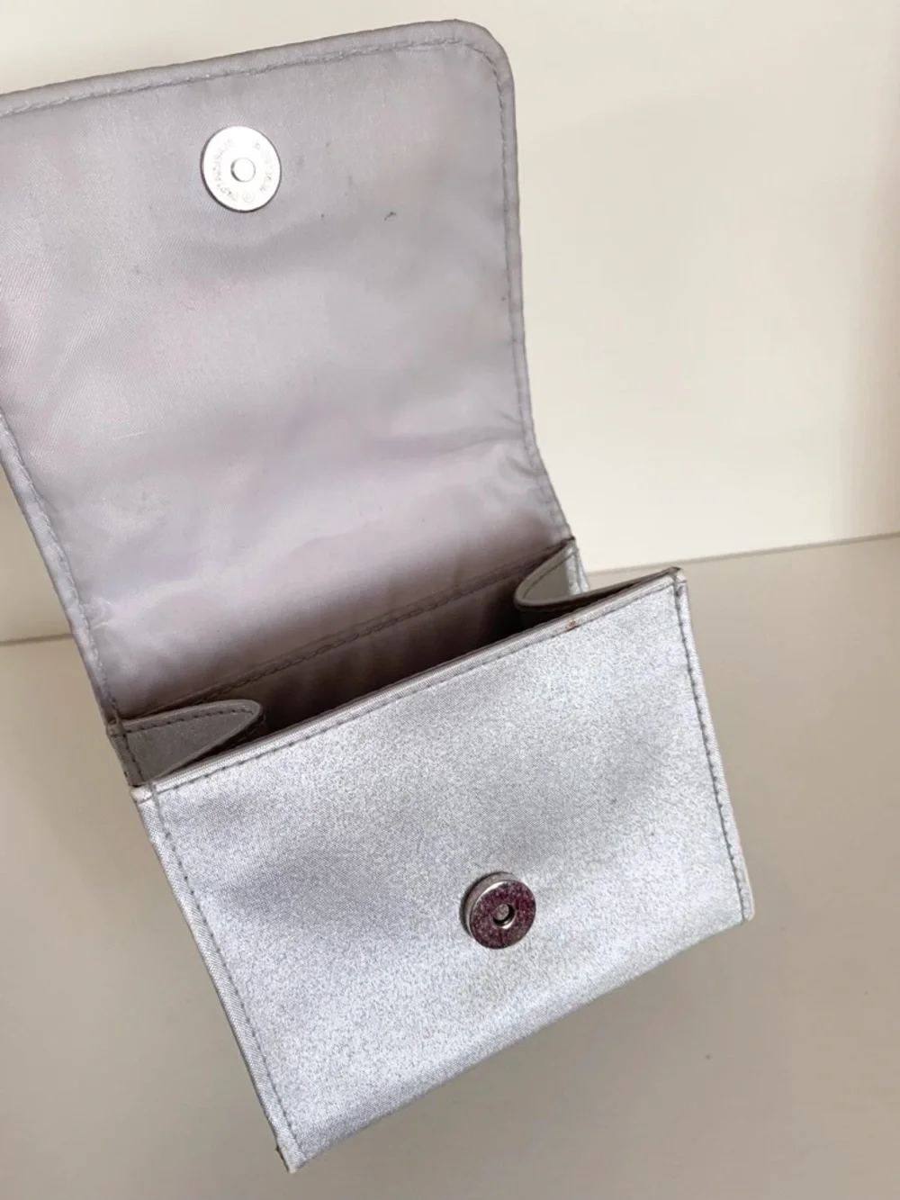Y2k Shiseido Metallic Silver Travel Cosmetic Case